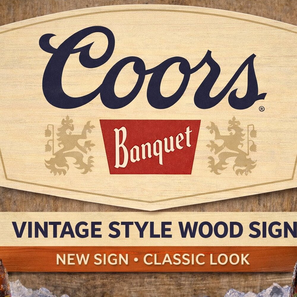 Coors‎ Banquet Vintage Wood Wall Decor – Classic Coors Sign